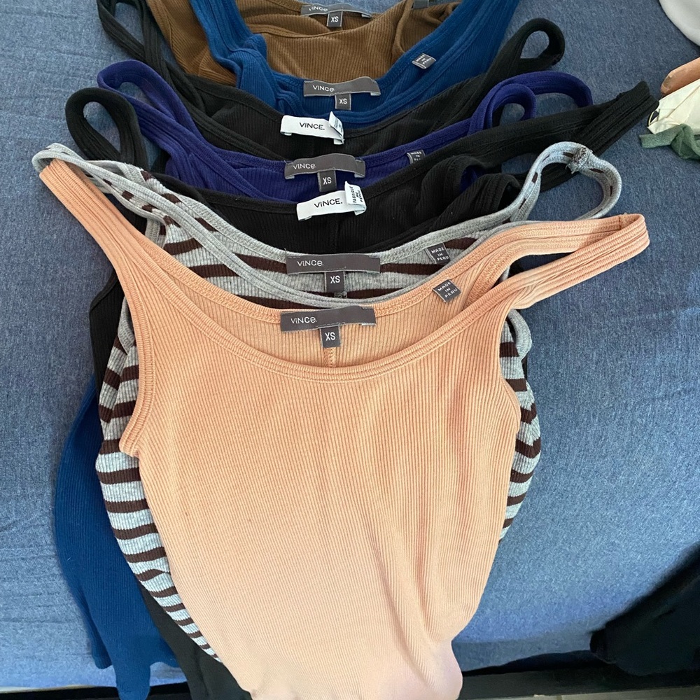 7 total different color Vince XS tank tops - purchase all of them